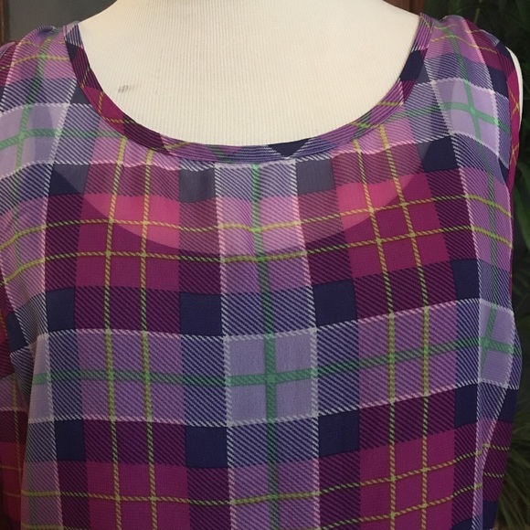 Purple Plaid Dress - Picture 5 of 5